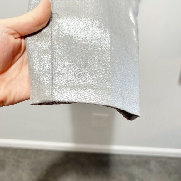 Good American Good Waist Metallic Jeans Silver 003 Size 8 Size 29 - Picture 6 of 14